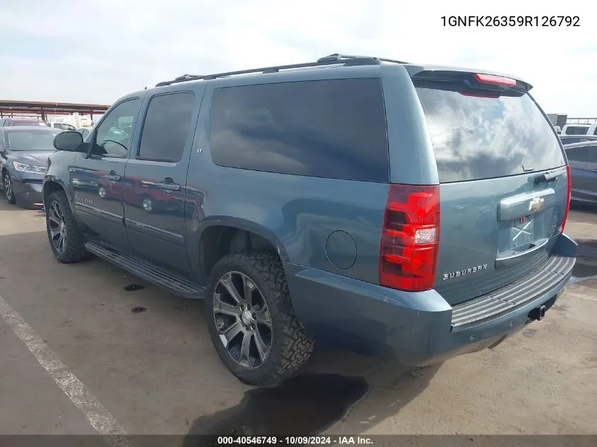 2009 Chevrolet Suburban 1500 Lt2 VIN: 1GNFK26359R126792 Lot: 40546749