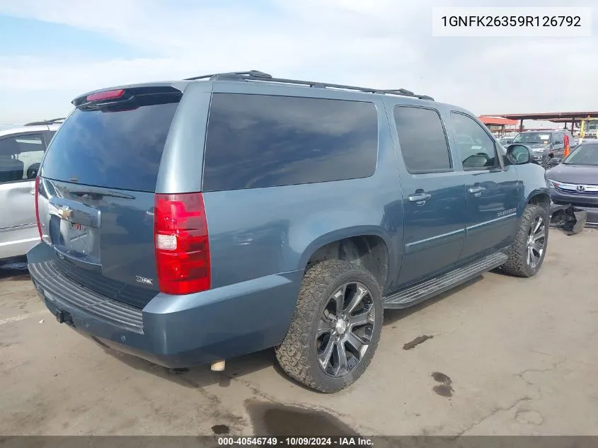 2009 Chevrolet Suburban 1500 Lt2 VIN: 1GNFK26359R126792 Lot: 40546749