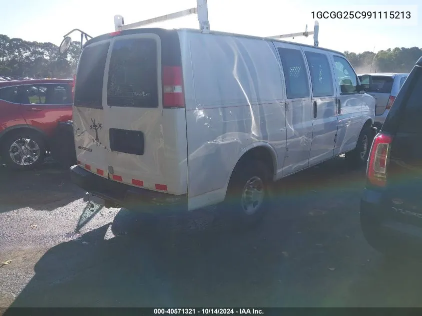 2009 Chevrolet Express 2500 Work Van VIN: 1GCGG25C991115213 Lot: 40571321