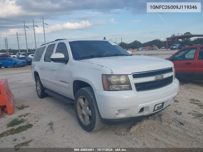 2009 Chevrolet Suburban 1500 Lt2 VIN: 1GNFC26009J119346 Lot: 40603401