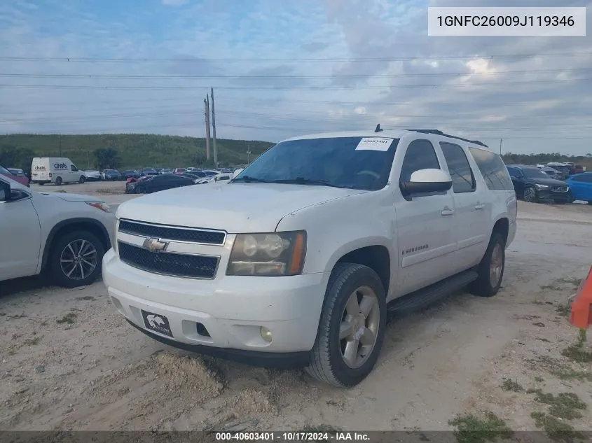 2009 Chevrolet Suburban 1500 Lt2 VIN: 1GNFC26009J119346 Lot: 40603401