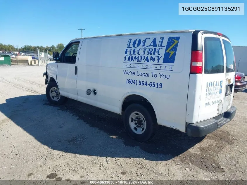 2009 Chevrolet Express 2500 Work Van VIN: 1GCGG25C891135291 Lot: 40633030