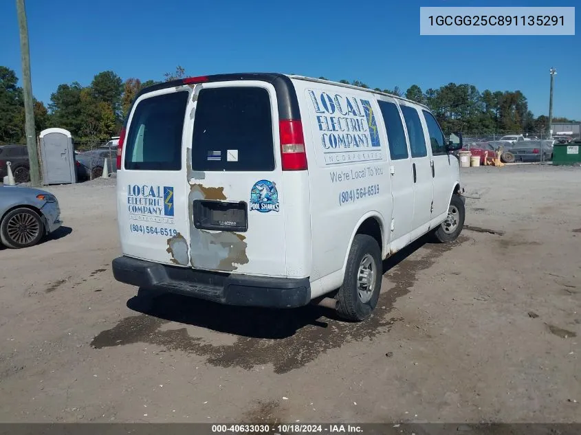 2009 Chevrolet Express 2500 Work Van VIN: 1GCGG25C891135291 Lot: 40633030