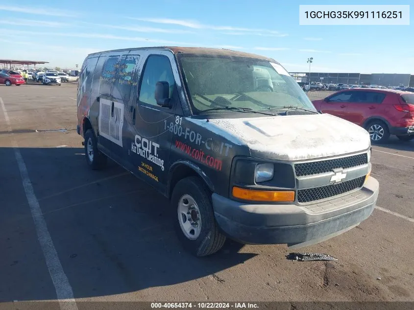 2009 Chevrolet Express 3500 Work Van VIN: 1GCHG35K991116251 Lot: 40654374