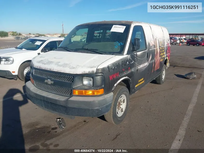 2009 Chevrolet Express 3500 Work Van VIN: 1GCHG35K991116251 Lot: 40654374