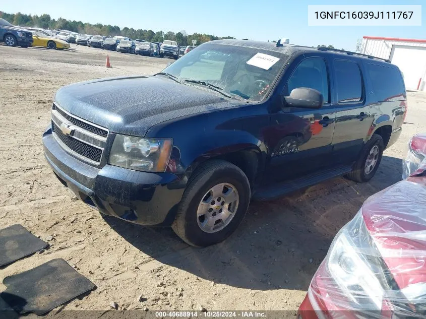 2009 Chevrolet Suburban 1500 Ls VIN: 1GNFC16039J111767 Lot: 40688914