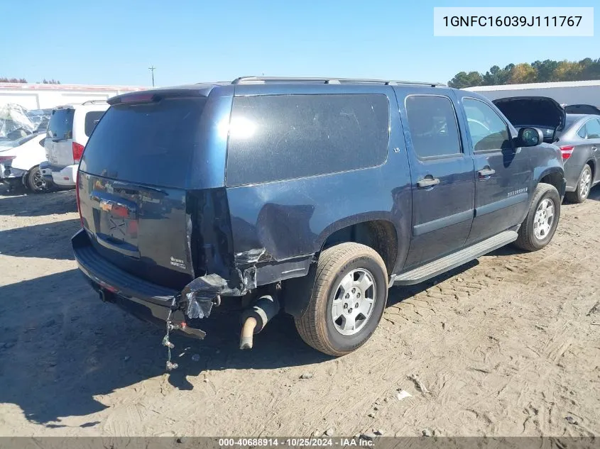 2009 Chevrolet Suburban 1500 Ls VIN: 1GNFC16039J111767 Lot: 40688914