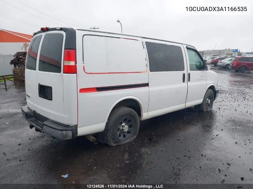 2010 Chevrolet Express G1500 VIN: 1GCUGADX3A1166535 Lot: 12124526