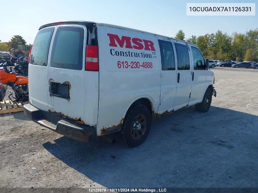 2010 Chevrolet Express G1500 VIN: 1GCUGADX7A1126331 Lot: 12125978