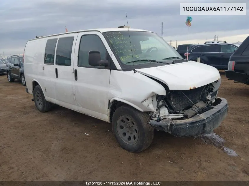 2010 Chevrolet Express G1500 VIN: 1GCUGADX6A1177142 Lot: 12151128