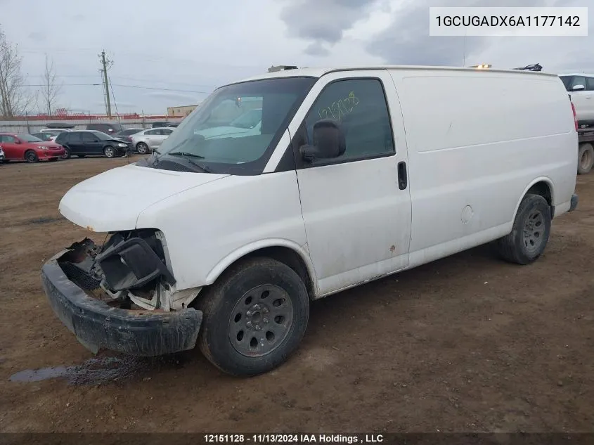 2010 Chevrolet Express G1500 VIN: 1GCUGADX6A1177142 Lot: 12151128