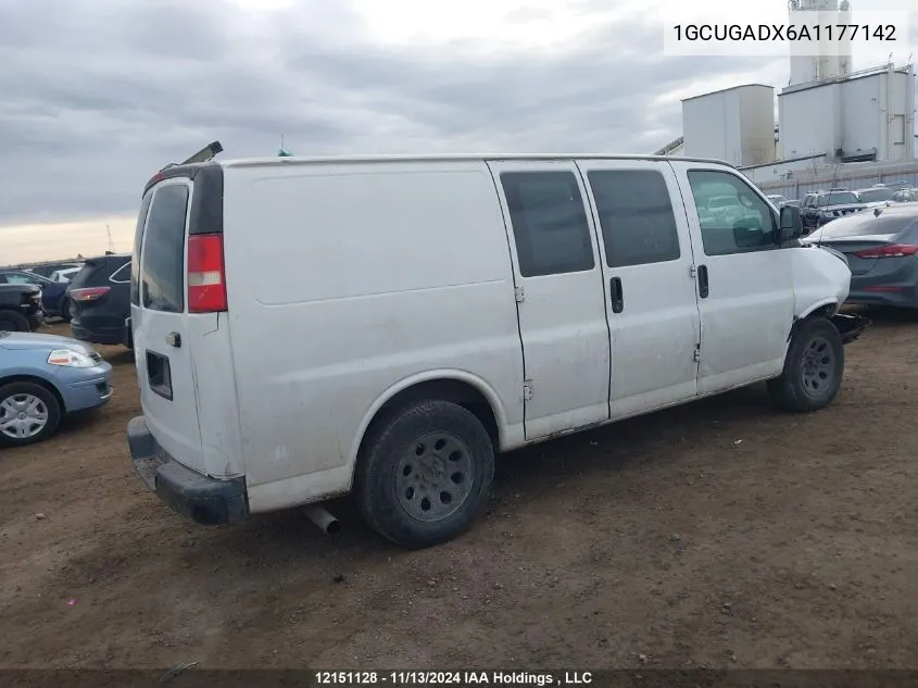 2010 Chevrolet Express G1500 VIN: 1GCUGADX6A1177142 Lot: 12151128