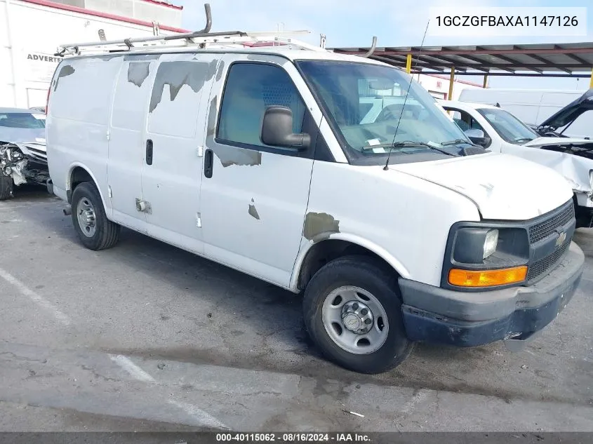 2010 Chevrolet Express 2500 Work Van VIN: 1GCZGFBAXA1147126 Lot: 40894940