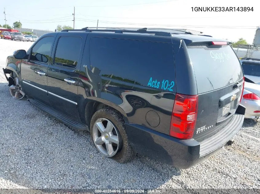 1GNUKKE33AR143894 2010 Chevrolet Suburban 1500 Ltz