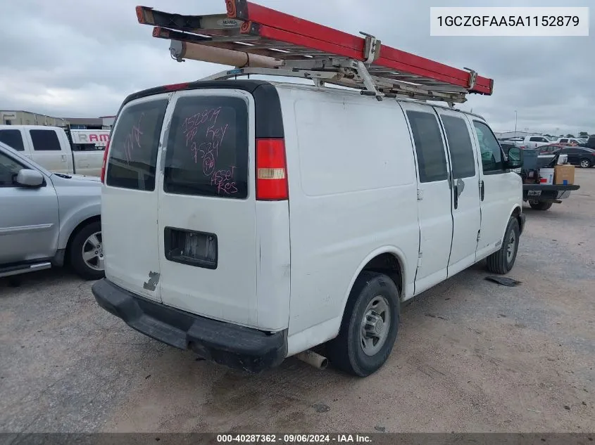 2010 Chevrolet Express 2500 Work Van VIN: 1GCZGFAA5A1152879 Lot: 40287362