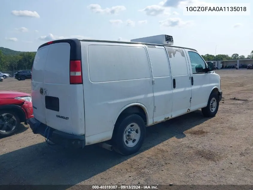 1GCZGFAA0A1135018 2010 Chevrolet Express 2500 Work Van