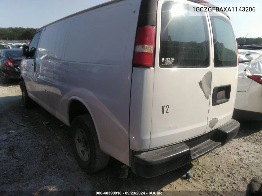 2010 Chevrolet Express G2500 VIN: 1GCZGFBAXA1143206 Lot: 40399918