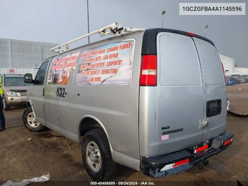 2010 Chevrolet Express 2500 Work Van VIN: 1GCZGFBA4A1145596 Lot: 40406889