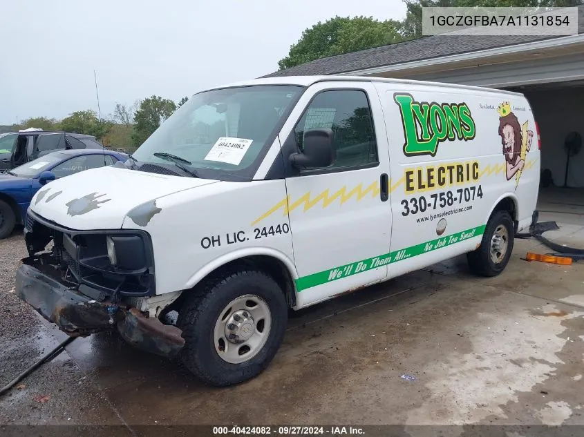 2010 Chevrolet Express 2500 Work Van VIN: 1GCZGFBA7A1131854 Lot: 40424082