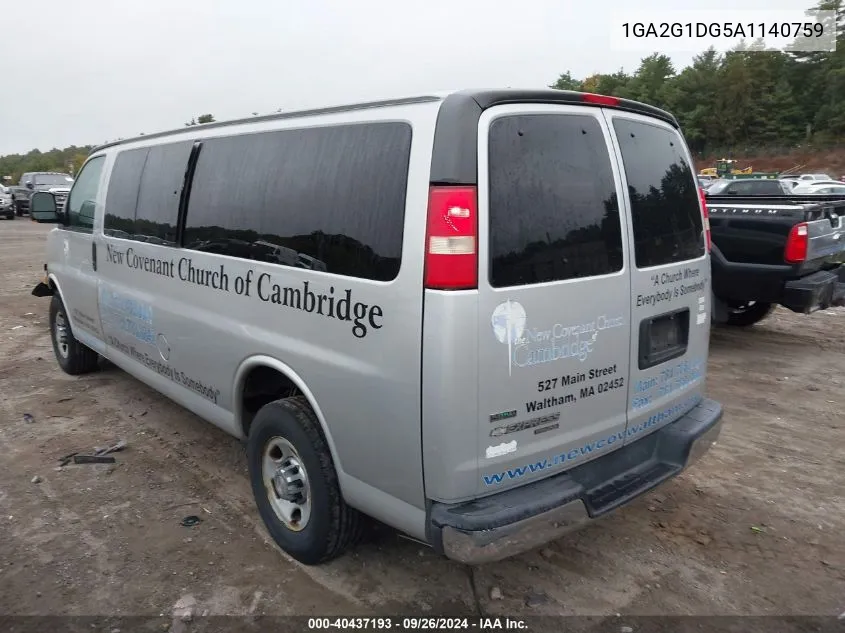 1GA2G1DG5A1140759 2010 Chevrolet Express 3500 Lt