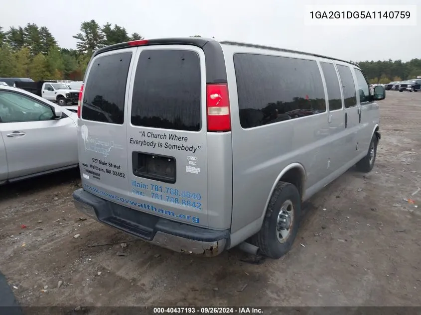 2010 Chevrolet Express 3500 Lt VIN: 1GA2G1DG5A1140759 Lot: 40437193