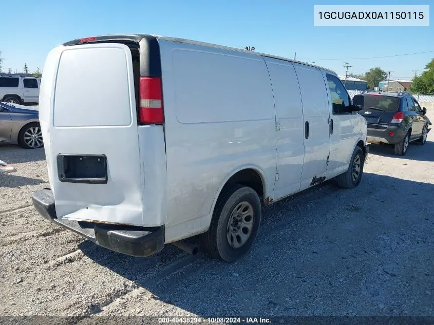 2010 Chevrolet Express G1500 VIN: 1GCUGADX0A1150115 Lot: 40438294