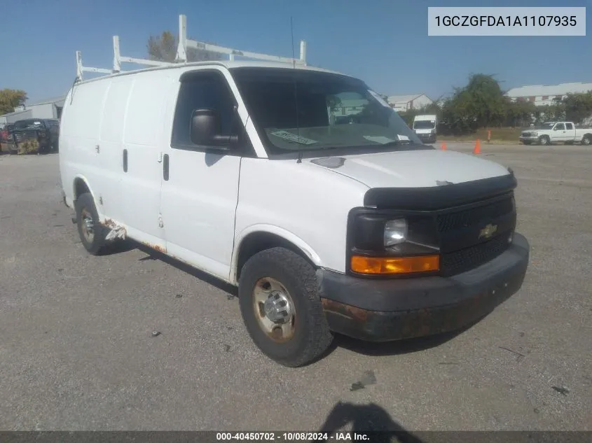 2010 Chevrolet Express G2500 VIN: 1GCZGFDA1A1107935 Lot: 40450702