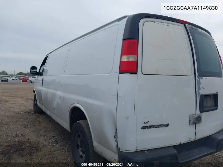 2010 Chevrolet Express 2500 Work Van VIN: 1GCZGGAA7A1149830 Lot: 40458211