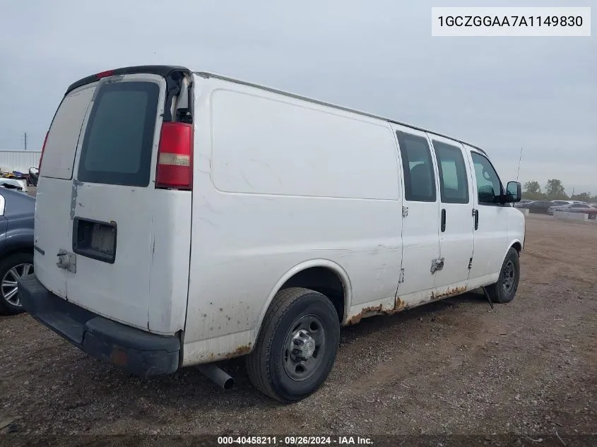 2010 Chevrolet Express 2500 Work Van VIN: 1GCZGGAA7A1149830 Lot: 40458211