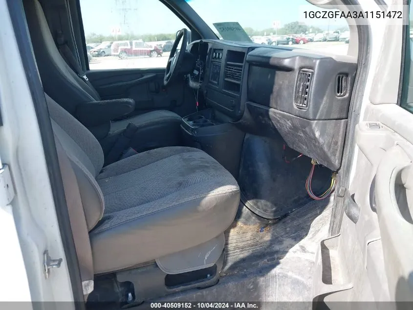 1GCZGFAA3A1151472 2010 Chevrolet Express 2500 Work Van