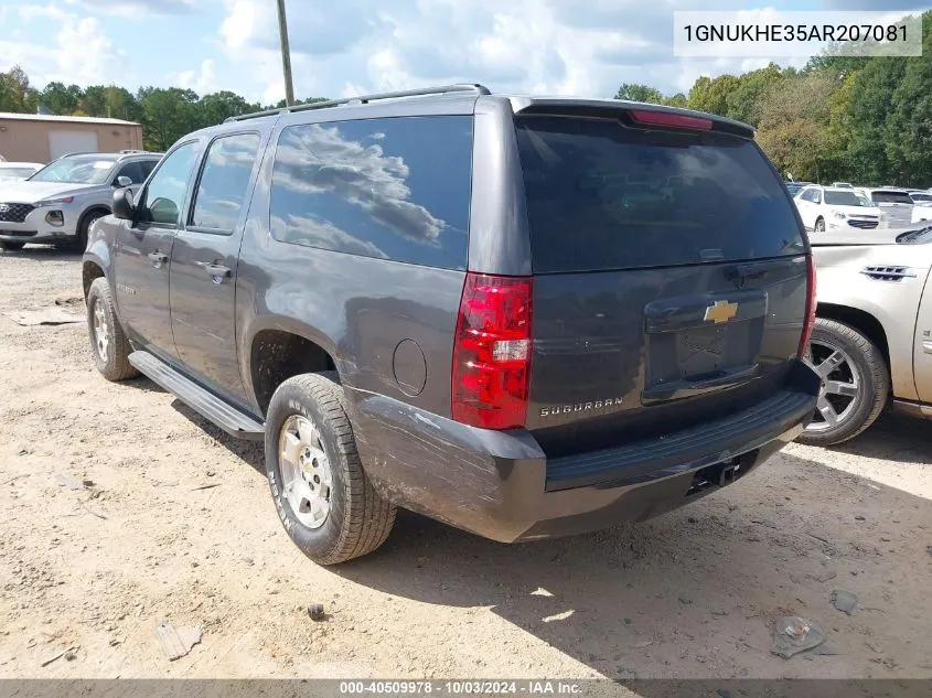 1GNUKHE35AR207081 2010 Chevrolet Suburban 1500 Ls