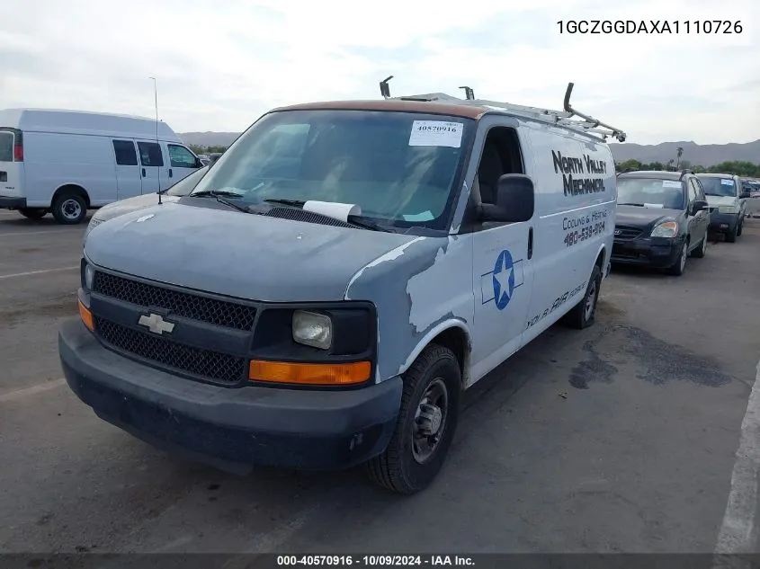 2010 Chevrolet Express 2500 Work Van VIN: 1GCZGGDAXA1110726 Lot: 40570916