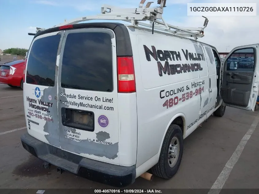 2010 Chevrolet Express 2500 Work Van VIN: 1GCZGGDAXA1110726 Lot: 40570916