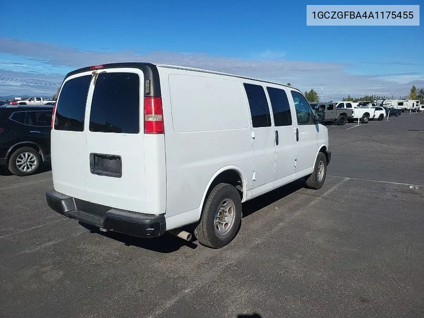 2010 Chevrolet Express 2500 Work Van VIN: 1GCZGFBA4A1175455 Lot: 40581246