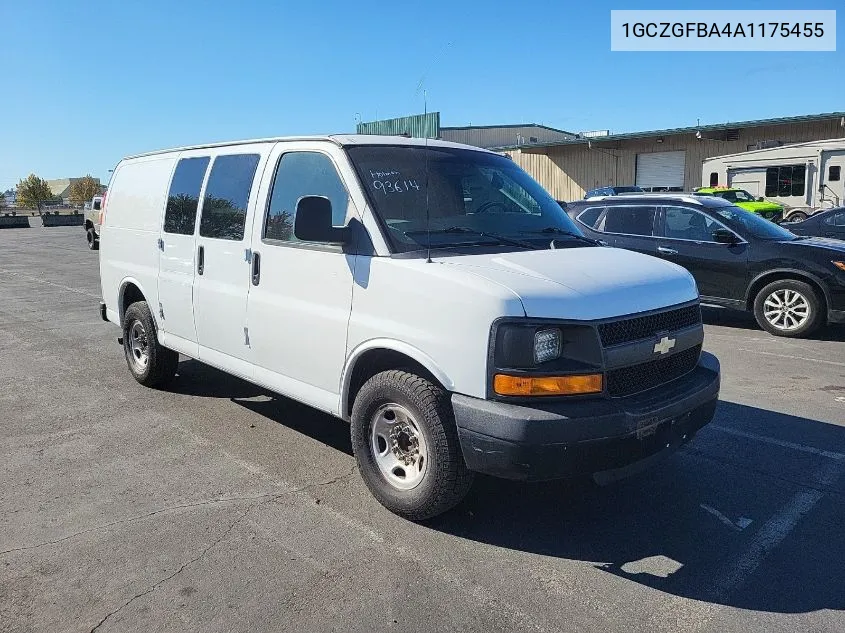 2010 Chevrolet Express 2500 Work Van VIN: 1GCZGFBA4A1175455 Lot: 40581246