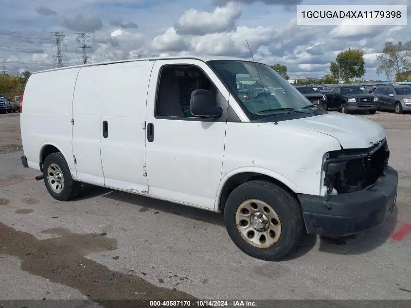 2010 Chevrolet Express 1500 Work Van VIN: 1GCUGAD4XA1179398 Lot: 40587170