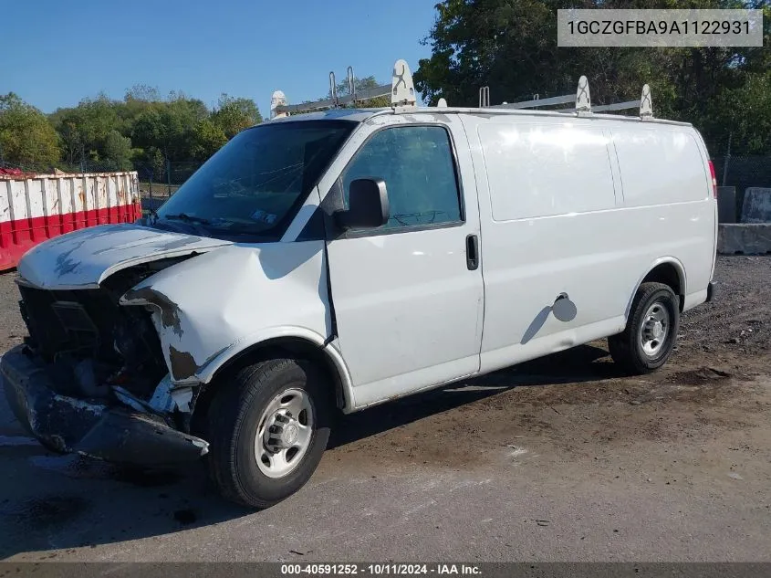 2010 Chevrolet Express 2500 Work Van VIN: 1GCZGFBA9A1122931 Lot: 40591252