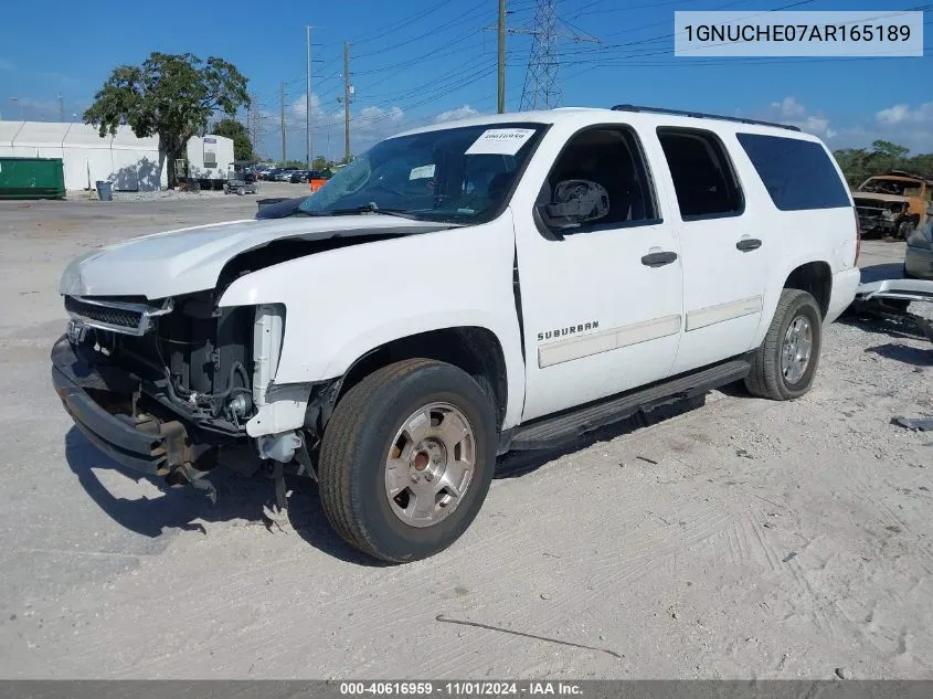 2010 Chevrolet Suburban 1500 Ls VIN: 1GNUCHE07AR165189 Lot: 40616959