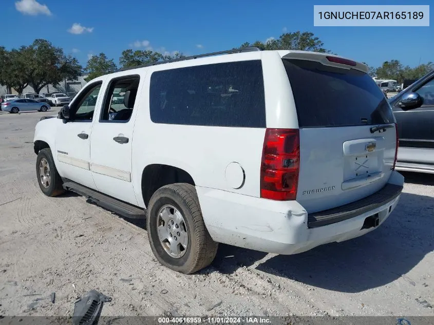 2010 Chevrolet Suburban 1500 Ls VIN: 1GNUCHE07AR165189 Lot: 40616959