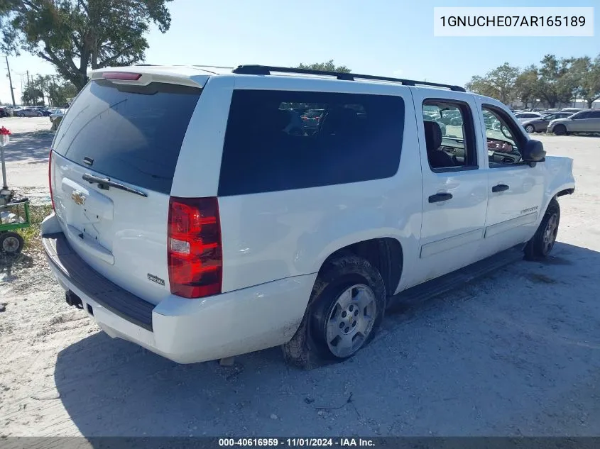 2010 Chevrolet Suburban 1500 Ls VIN: 1GNUCHE07AR165189 Lot: 40616959