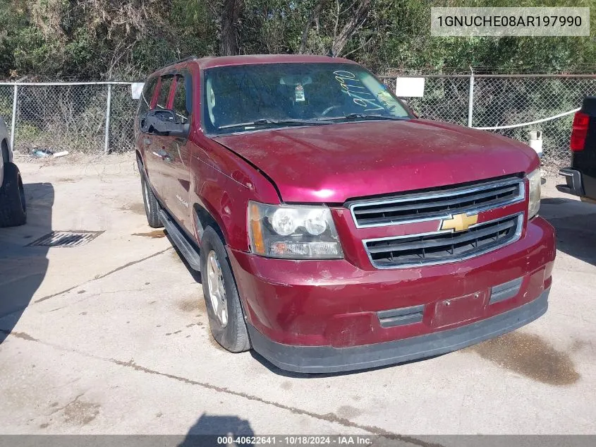 2010 Chevrolet Suburban 1500 Ls VIN: 1GNUCHE08AR197990 Lot: 40622641