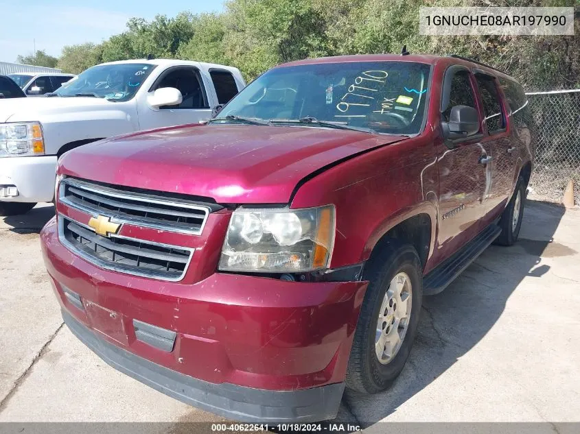 2010 Chevrolet Suburban 1500 Ls VIN: 1GNUCHE08AR197990 Lot: 40622641