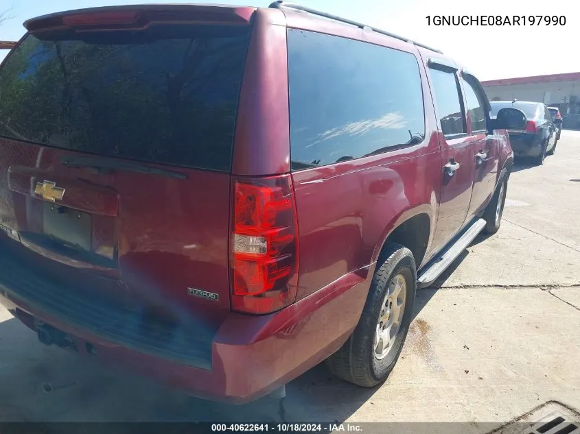 2010 Chevrolet Suburban 1500 Ls VIN: 1GNUCHE08AR197990 Lot: 40622641