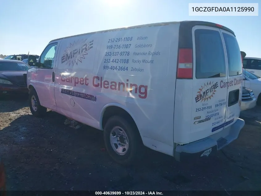 2010 Chevrolet Express 2500 Work Van VIN: 1GCZGFDA0A1125990 Lot: 40639699