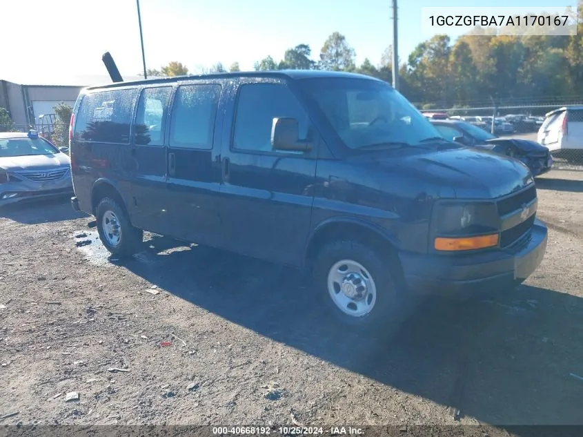 2010 Chevrolet Express 2500 Work Van VIN: 1GCZGFBA7A1170167 Lot: 40668192