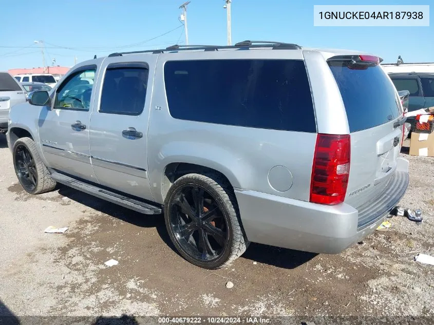 2010 Chevrolet Suburban 1500 Ltz VIN: 1GNUCKE04AR187938 Lot: 40679222