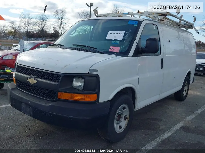 2010 Chevrolet Express 2500 Work Van VIN: 1GCZGFBA2A1174126 Lot: 40688658