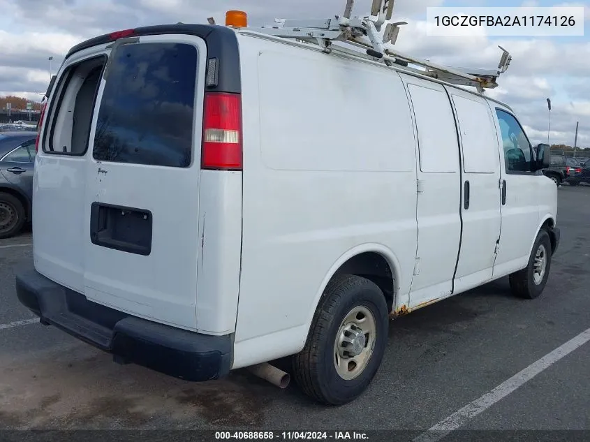 2010 Chevrolet Express 2500 Work Van VIN: 1GCZGFBA2A1174126 Lot: 40688658