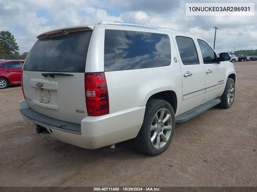 2010 Chevrolet Suburban 1500 Ltz VIN: 1GNUCKE03AR286931 Lot: 40711400