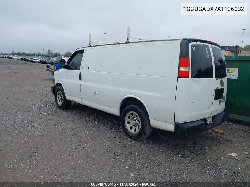 1GCUGADX7A1106032 2010 Chevrolet Express 1500 Work Van